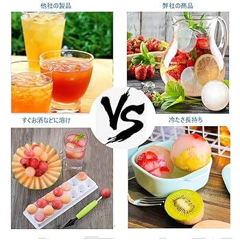 Amazon | [vスタイル] 製氷皿 丸氷 製氷器 4個 大ボール
